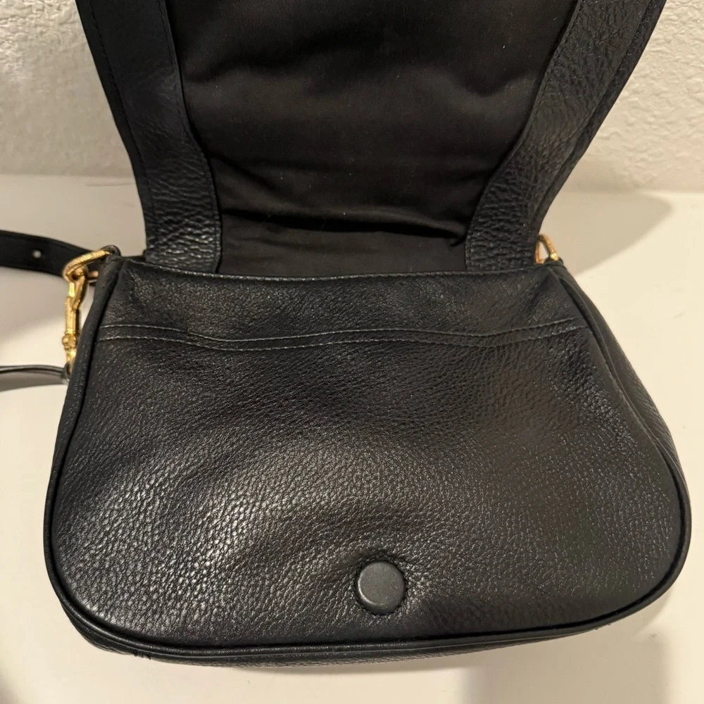 Marc Jacobs Empire City Crossbody Saddle Bag Black Pebbled Leather